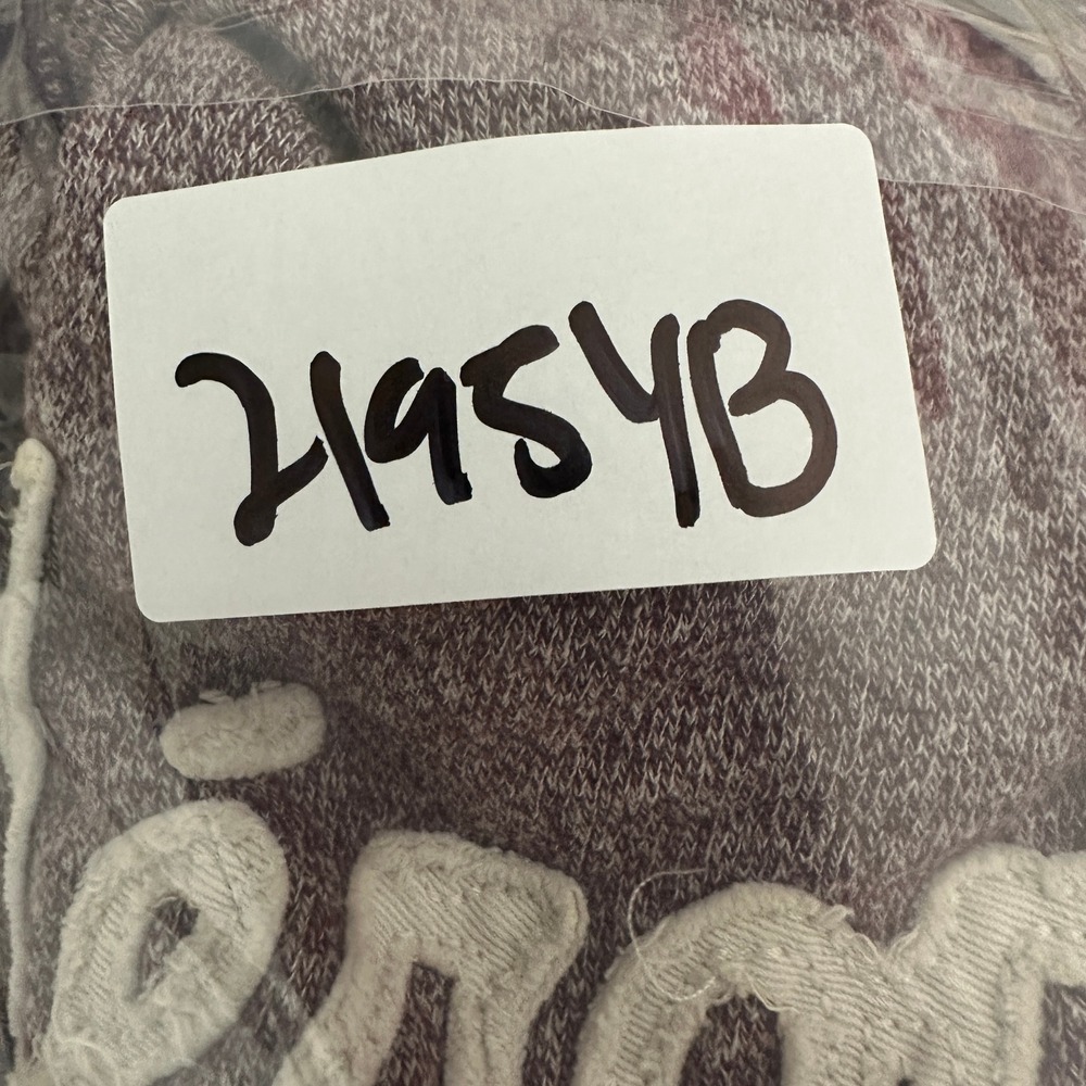 Aeropostale Full Zip Hoodie New York 87 Applique Heather Burgundy Mens Size M - Picture 11 of 12
